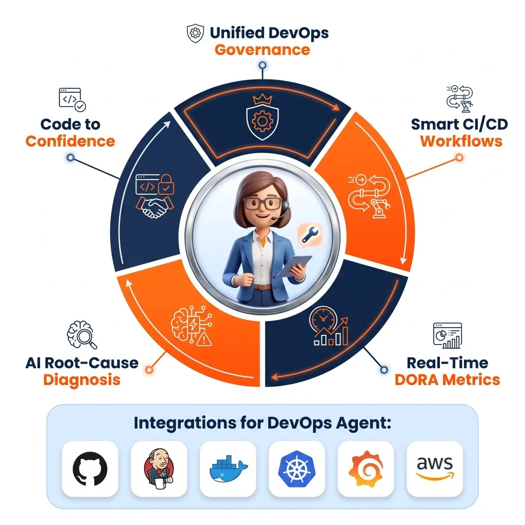 DevOps Agent Overview - Unified DevOps Governance, Smart CI/CD Workflows, DORA Metrics