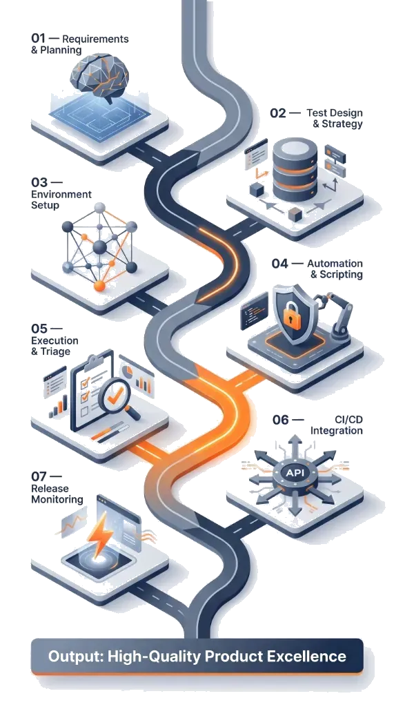 Our 7-Step QA and Testing Lifecycle Diagram