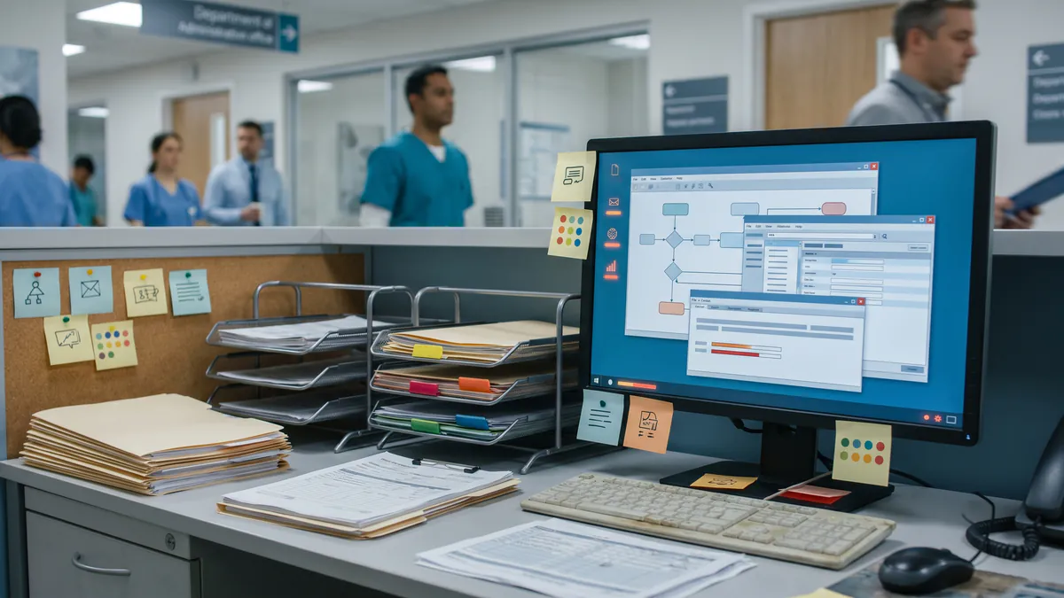 Healthcare operations burdened by manual coordination and repetitive charting tasks
