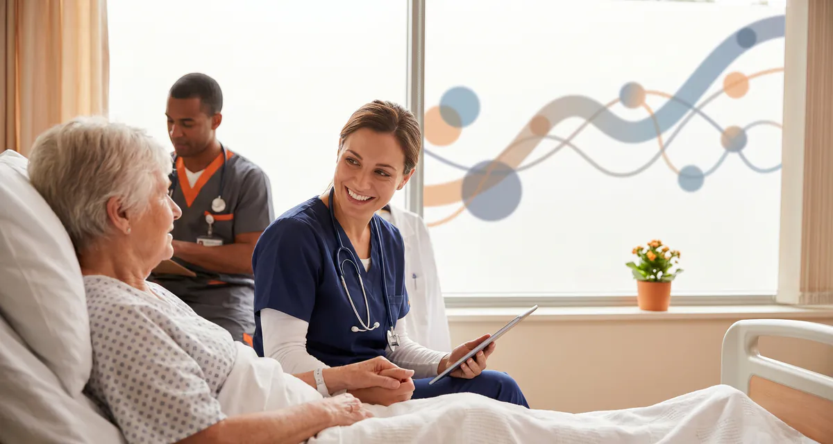Healthcare metrics showing reduced repetitive workload and increased patient-facing time