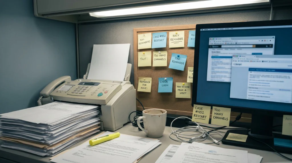 Fragmented prior authorization channels: payer portals, paper packets, and status follow-ups