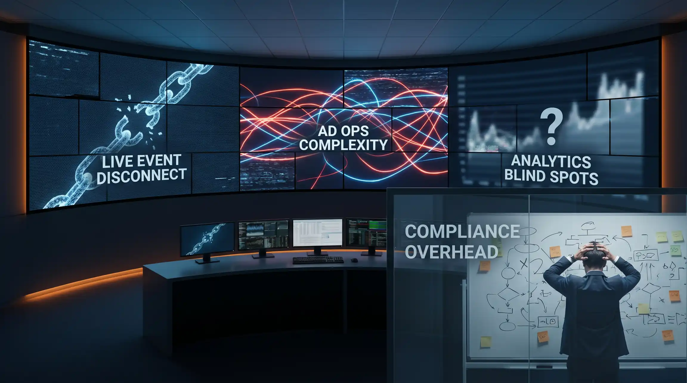 OTT platform challenge visualization for live engagement and monetization complexity