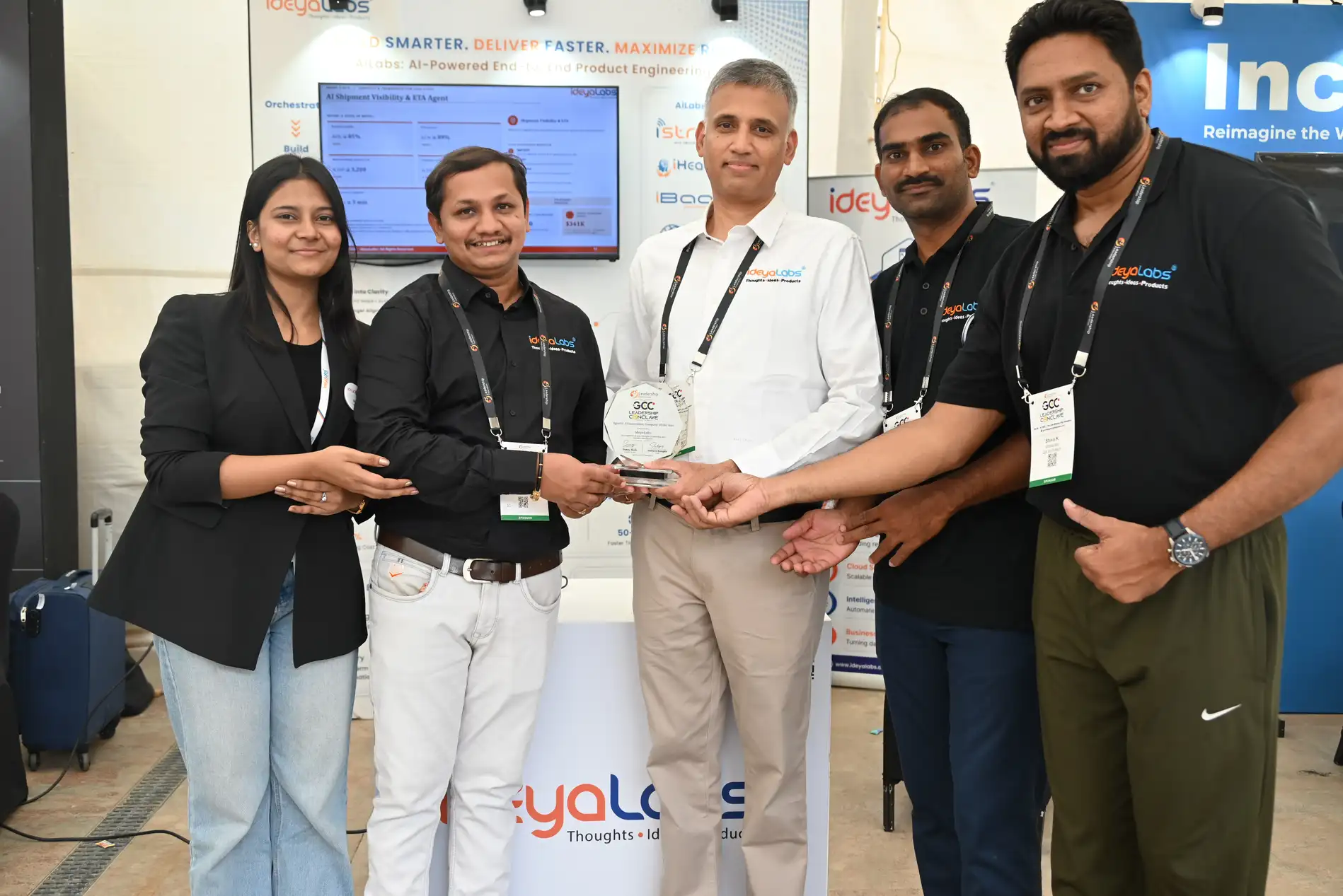 ideyaLabs team receiving the Agentic AI Innovation Company of the Year Award
